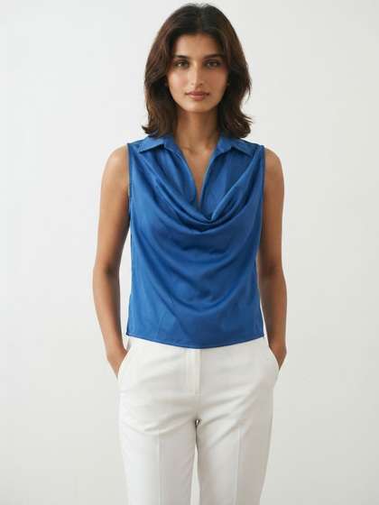 THE WOVEN SAGA Cowl
                        Neck Top