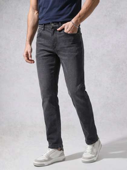 WROGN Men Straight
                        Fit Stretchable Jeans
