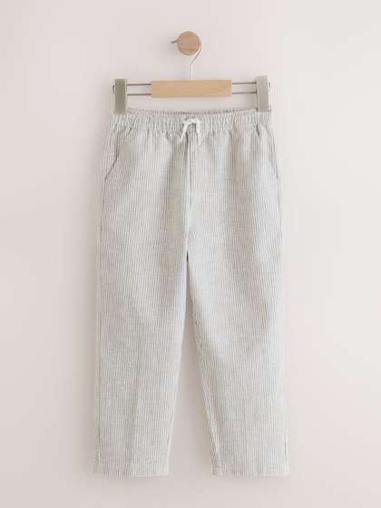 NEXT Boys Striped Linen
                    Blend Trousers