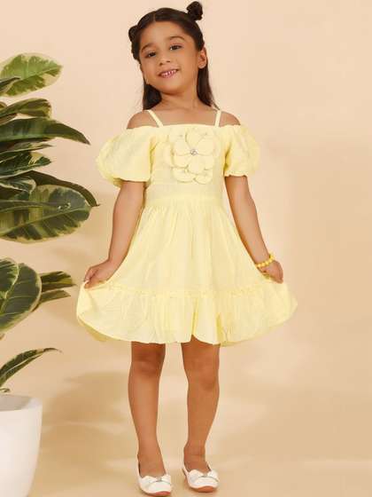 SUNBY Puff Sleeve
                      A-Line Mini Dress