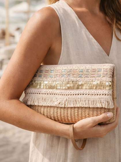 BLUE BEADS Purse
                          Clutch
