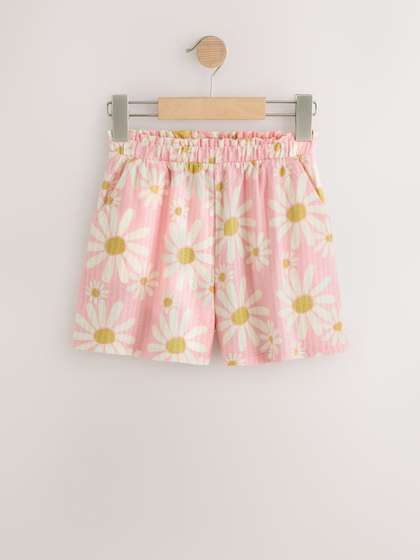 NEXT Girls Floral
                    Printed Pure Cotton Shorts