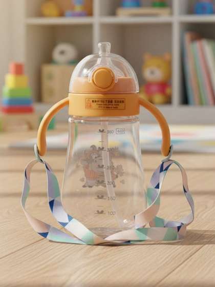 ZUZUVI Orange &
                    Transparent Single Plastic Cartoon Characters Water
                    Bottle