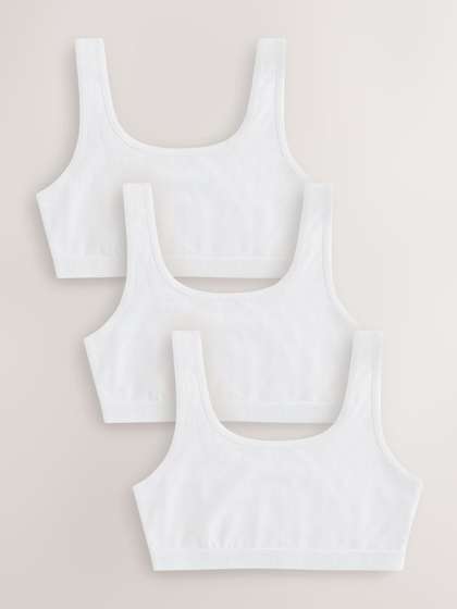 NEXT Pack Of 3 Scoop
                    Neck Crop Top
