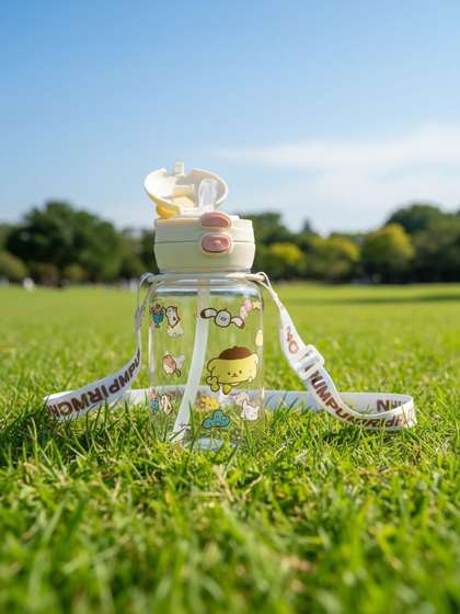 ZUZUVI Off White Single
                    Plastic Cartoon Characters Water Bottle