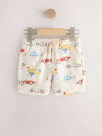 NEXT Boys Conversational
                    Printed Linen Blend Shorts