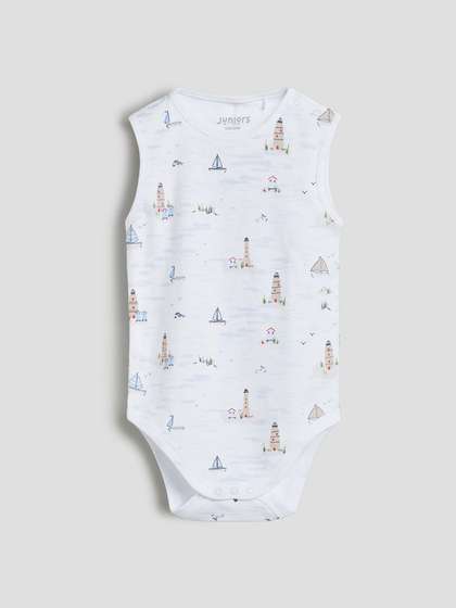 Juniors by Babyshop
                    Printed Cotton Round Neck Bodysuit