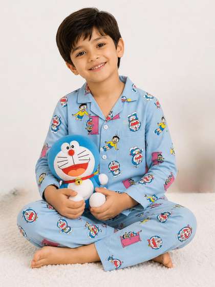 TONY & JONY Boys
                    Printed Shirt with Pyjamas