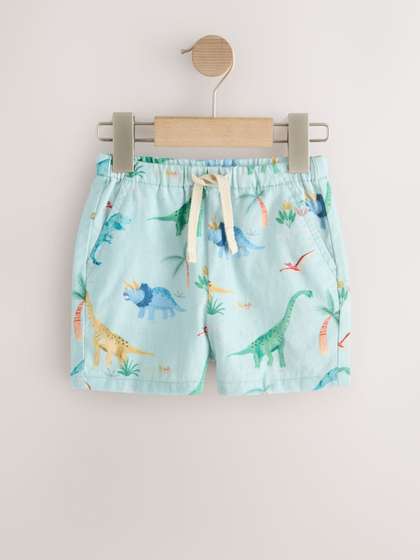 NEXT Boys Conversational
                    Printed Linen Blend Shorts