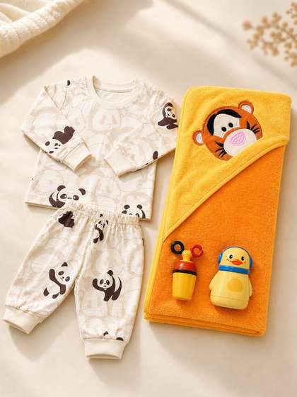 Milkymoon Kids Infants
                      Kids 8-Pcs Cotton Baby Apparel Gift Set