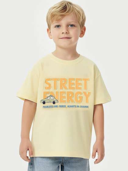 Juniors by Babyshop
                      Boys Typography Printed T-shirt
