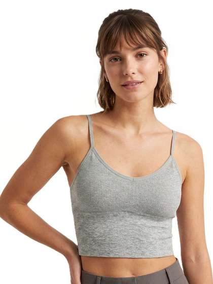 Alexvyan Ribbed
                      Lightly Padded Cotton Camisoles