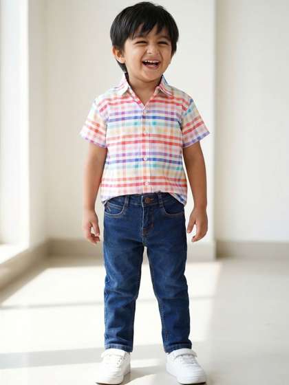 TALES & STORIES Boys
                    Checked Shirt with Trousers