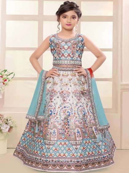 Sangria Girls
                        Embellished Sweetheart Neck Lehenga With Choli
                        & Dupatta