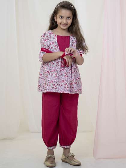 MAMARILL Infant
                          Girls Round Neck Printed Top With Trousers