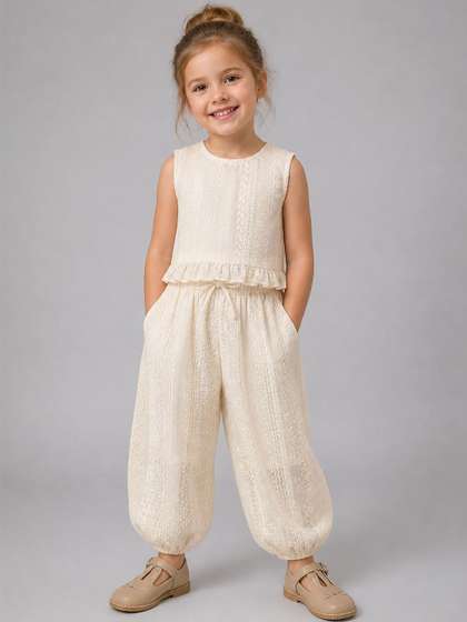 YK Girls Top with
                      Trousers