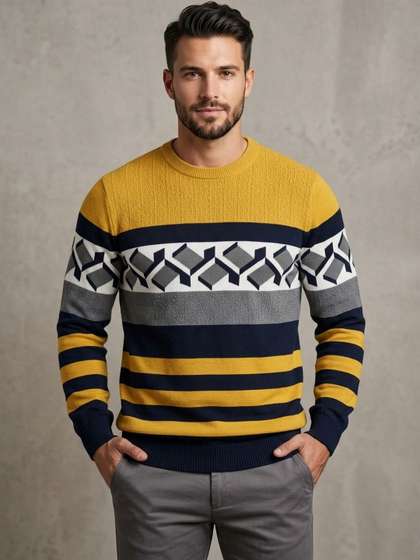 Raimbera Men
                              Slim Fit Pullover Sweater