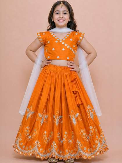 KATRODIYA ENTERPRISE
                        Girls Embellished Ready to Wear Lehenga &
                        Blouse With Dupatta