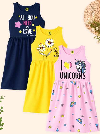 YK Print A-Line Dress