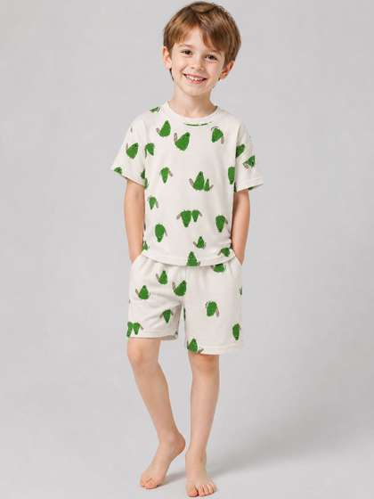 YK Boys Printed T-shirt
                    with Shorts