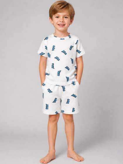 YK Boys Printed T-shirt
                    with Shorts