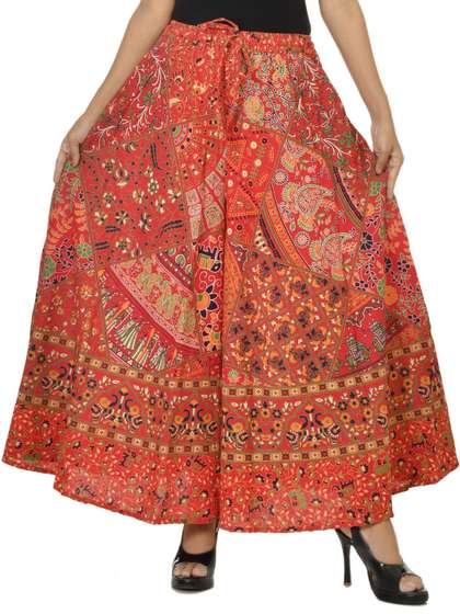 SAMJHI Women Ethnic
                      Motifs Printed Ethnic Palazzos