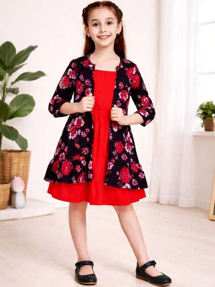 YK Print Fit &
                      Flare Dress