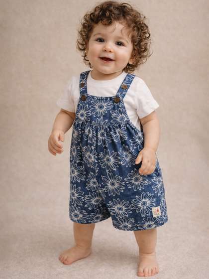 Gini And Jony Infants
                      Girls Cotton Dungaree