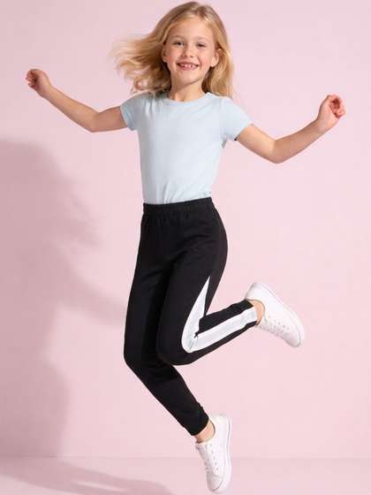 Cherry Crumble Girls
                    Slim Fit Colourblocked Training Track Pants