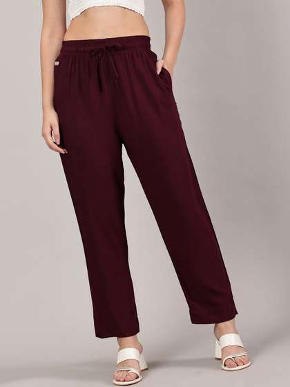 Sadda Fashion
                          Women Relaxed Fit Mid Rise Trousers