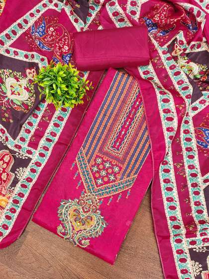 Rangtulika Ethnics
                          Printed Unstitched Dress Material