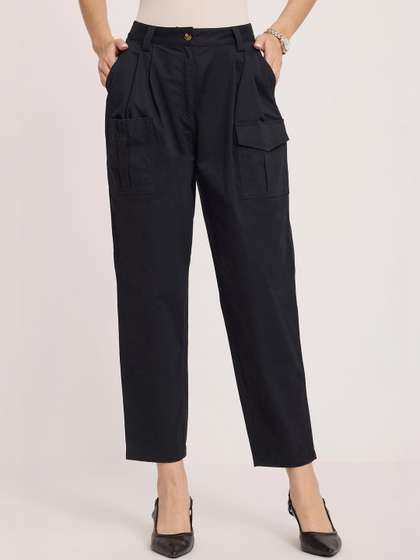 Virgio Women
                        Tailored Tapered Fit Pleated Trousers
