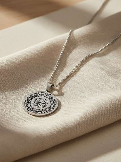M Men Style
                    Silver-Plated Circular Pendants with Chains