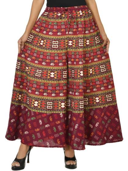 SAMJHI Women
                          Ethnic Motifs Printed Ethnic Palazzos