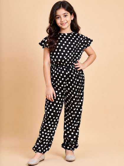 YK Girls Printed Basic
                    Jumpsuit