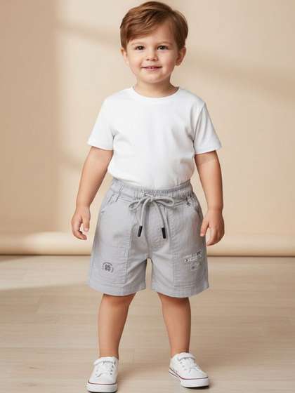 V-Mart Boys Typography
                    Printed Shorts
