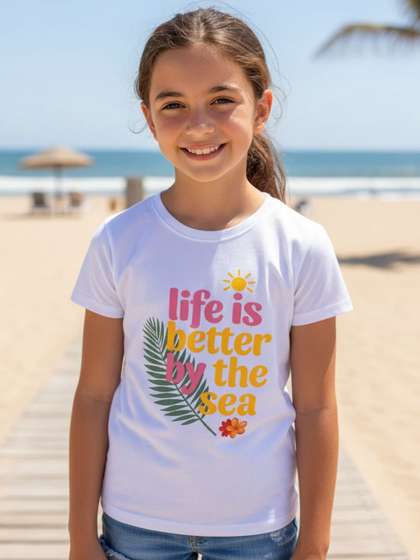 V-Mart Girls Printed
                    T-shirt
