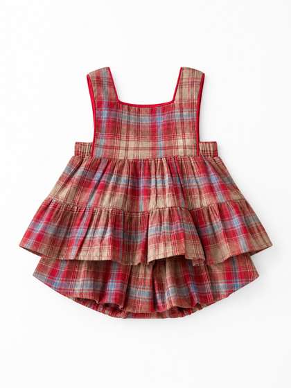 YK Girls Checked Top
                    with Shorts