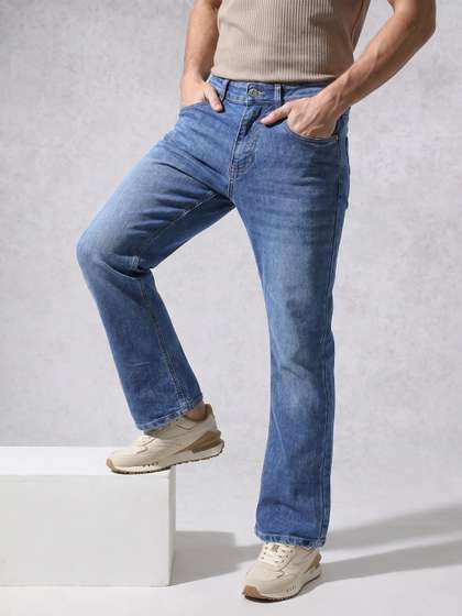 WROGN Men Bootcut
                        Light Fade Stretchable Jeans