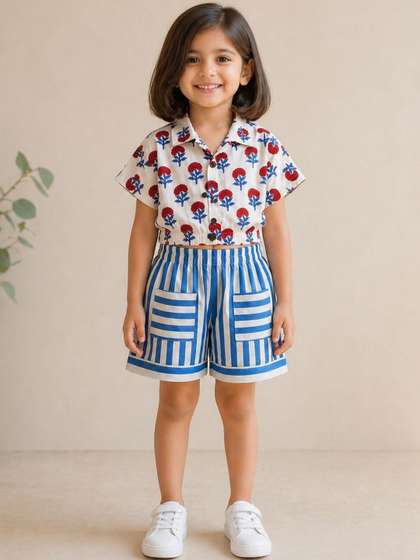The Magic Wand Girls
                    Printed Shirt with Shorts