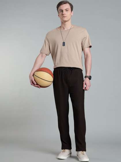 SZN Men Regular Fit
                        Textured Track Pants