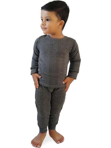 PARYAG Boy Striped
                      Round Long Sleeves Thermal Set