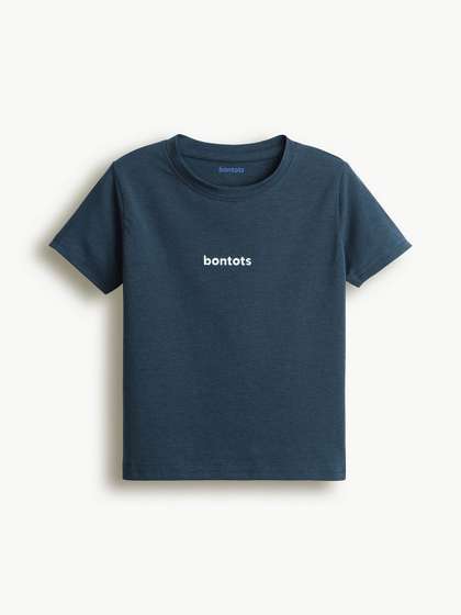 BONTOTS Kids
                      Typography Printed Round Neck T-shirt