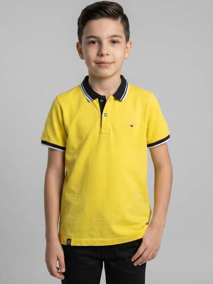 Monte Carlo Boys Printed
                    Polo Collar Pure Cotton T-shirt