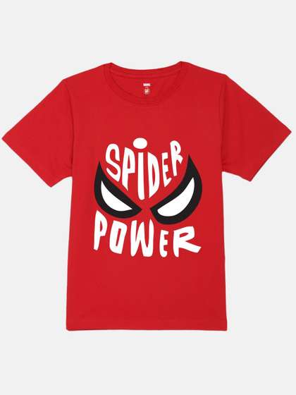 YK Marvel Boys Printed
                    T-shirt