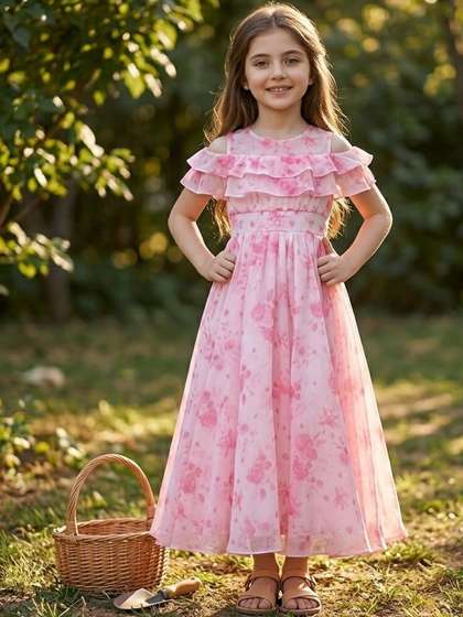 YK Puff Sleeve A-Line
                    Dress