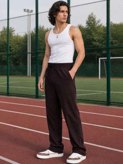 SZN Men Regular
                          Fit Textured Track Pants