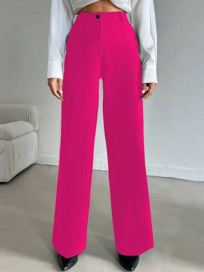 SZN Women Straight
                        Fit High-Rise Easy Wash Trousers