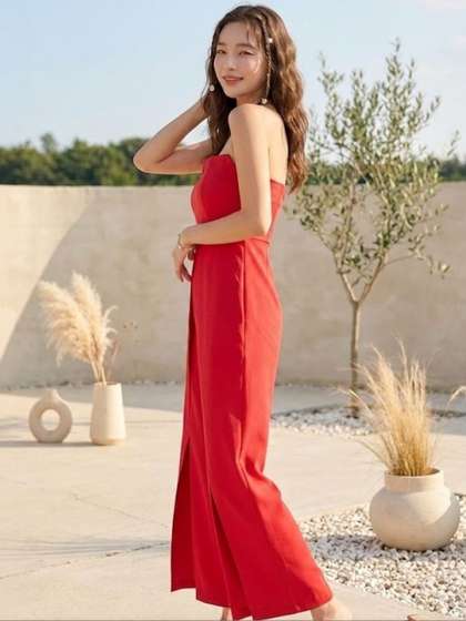 Pookiie Strapless
                      Basic Jumpsuit with Layered