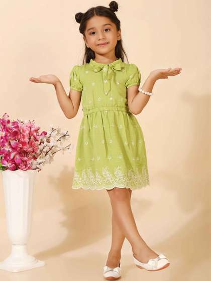 SUNBY Embellished Peter
                    Pan Collar A-Line Dress